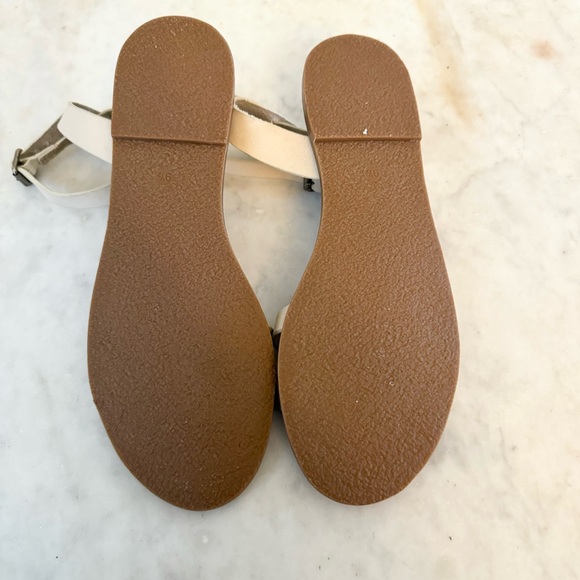 Madewell Sandals Women’s Size 9.5M  Boardwalk Cream Leather Upper - Picture 5 of 6